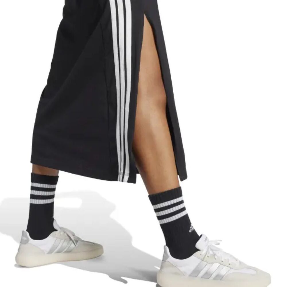 Adidas Black Racerback 3 Stripe Essential Dress Size XL New - Picture 3 of 14